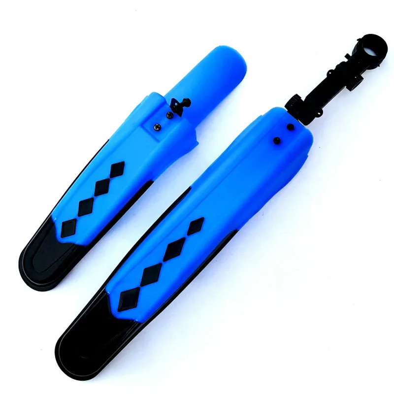 Blue Практичное дорожное Велосипедное защитное крыло багажник для горного велосипеда набор брызговиков Велосипедное защитное крыло крылья для велосипеда передние/задние крылья - Цвет: Blue