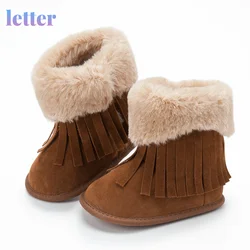 2021 inverno recém nascido tassel sapatos da menina do bebê botas primeiros caminhantes casuais infantil da criança do bebê botas de neve