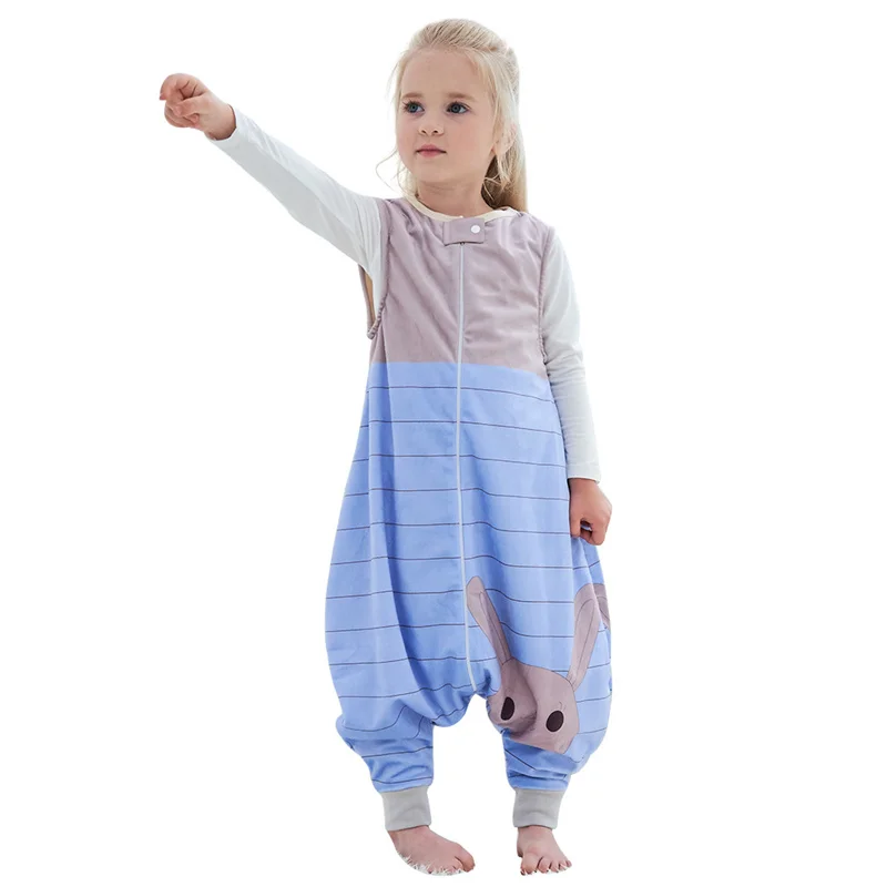 Children Clothes Sleeping Bag Pajamas Jumpsuits Autumn Sleeveless Flannel Outdoor Pajama Baby Girls Boys Sleeping Bag  Sleepwear pajama sets affordable	