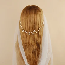 TRiXY H36 свадебные ободки для волос с жемчугом и бусинами, украшения для волос, свадебные диадемы для невесты, свадебные аксессуары для волос