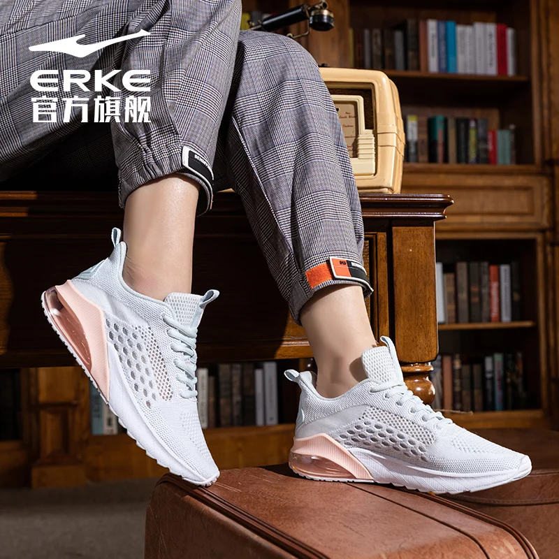 Erke running shoes new autumn 2020 women's air cushion running shoes comfortable and cushioned running shoes