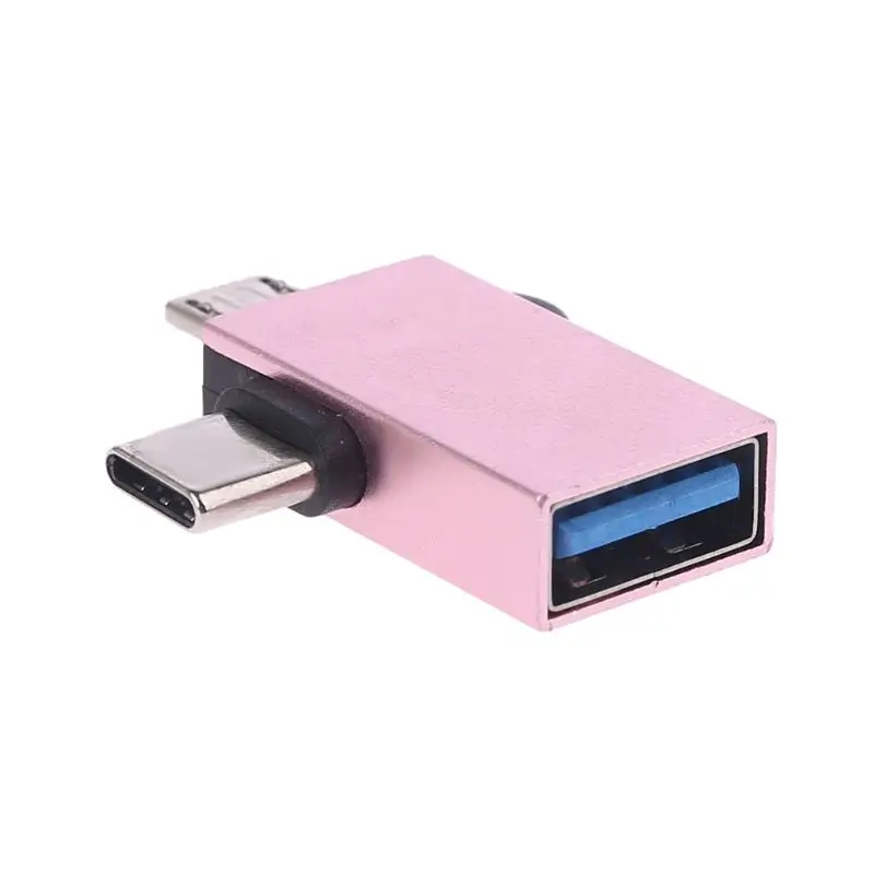 2 In 1 USB 3.0 Female to Micro USB and Type C OTG Adapter Converter for Android Google Nexus Samsung Galaxy Note Devices