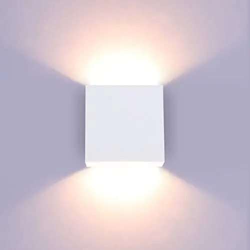 12W LED Waterproof Wall Light Indoor Outdoor IP65 Porch Garden Wall Lamp Sconce Balcony Terrace Decoration Lighting Lamp 6W White