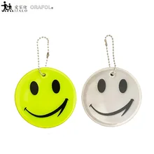 Новинка г. ORAFOL 600 подсвечники мягкий ПВХ смайлик брелок с отражателем подвеска сумка вешалка для аксессуаров для безопасности дорожного движения