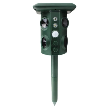 

Solar Powered Animal Repeller Waterproof PIR Sensor Outdoor Garden Anti Cat Dog USB Ultrasonics
