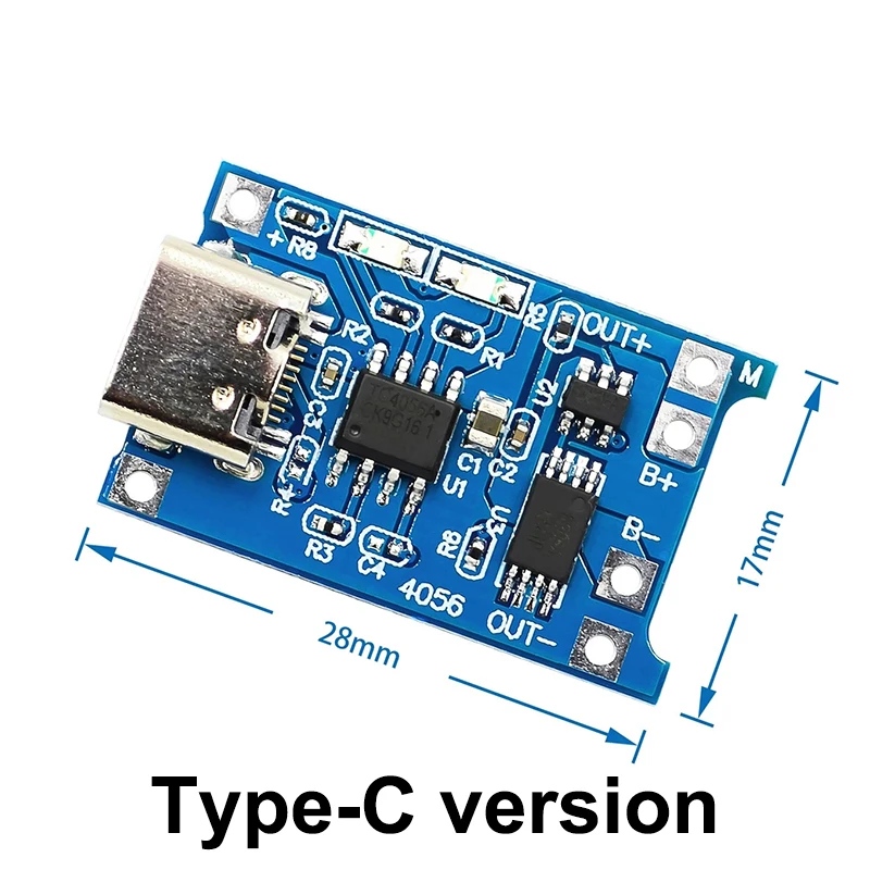 Type-c/Micro/Mini USB 5V 1A 18650 Lithium Battery Charging Board