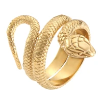 Serpent Snake Ring 316L Stainless Steel Mamba Spirit Fashion Unisex Jewellery Size 5-13 1
