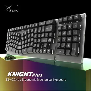 

xbow x-bow Knight Plus Mechanical keyboard pcb 86 plus 22 key ergonomic optical switch rgb leds type c port