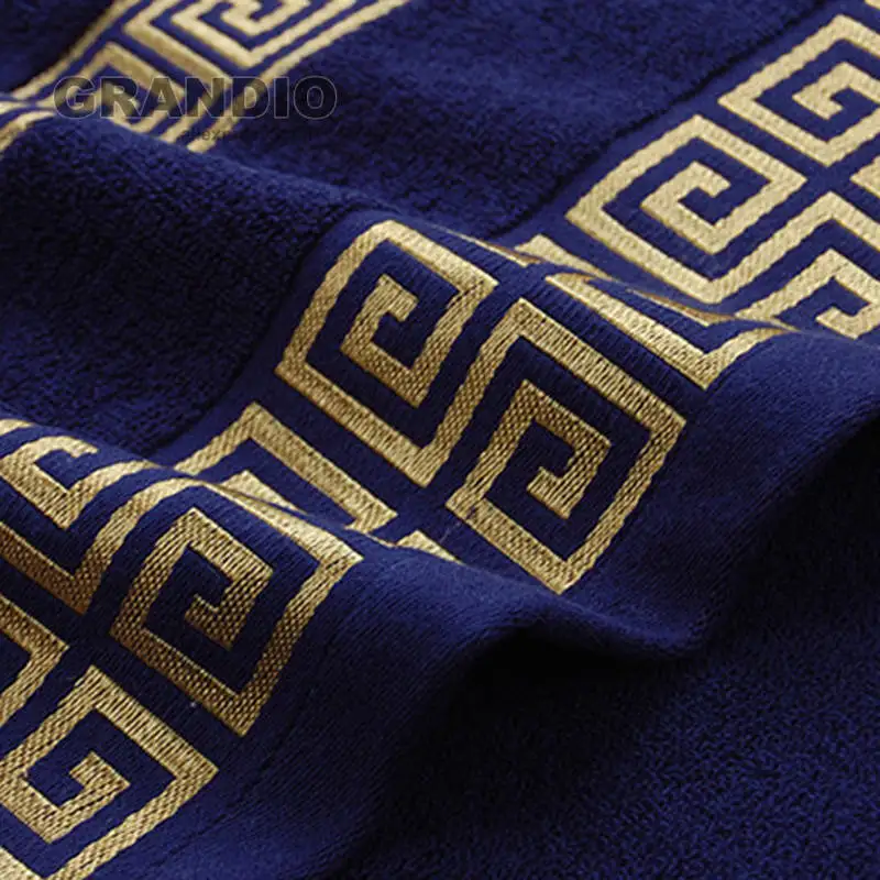 100% Cotton Towel Set Bathroom Geometric Pattern Bath Towel For Adults Face Hand Towels Terry Washcloth Travel Sport Towel