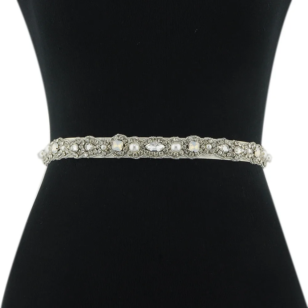 

TRiXY B274 Rhinestones Wedding Evening Party Gown Dresses Accessories Bride Bridesmaid Bridal Waist Belts Sashes Fast Delivery