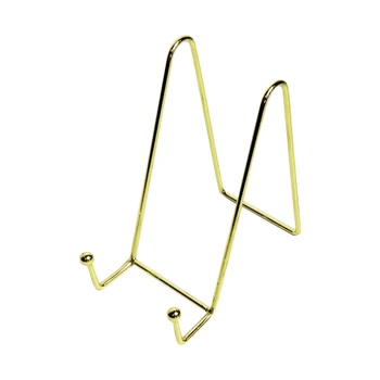 

Office Metal Frame Home Geometric Shape Display Stand Portable Universal Stable For Plate Wrought Iron Non Slip Desktop Solid