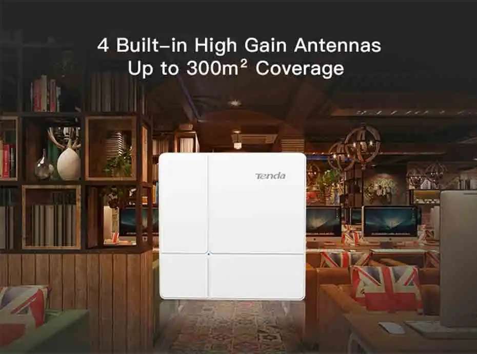 best wifi extenders signal booster TENDA I24 Không Dây AP PoE Gigabit Băng Tần Kép AC1200 Sóng 2 Gigabit Điểm Truy Cập Wifi Khách Hàng-AP Lên đến 500 M Vùng Phủ Sóng/100 Ga top rated wifi signal booster