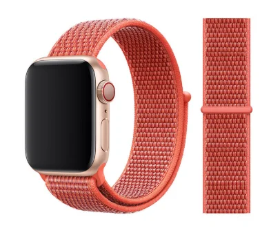 Ремешок для наручных часов Apple Watch 4 5 3/2/1 38 мм 42 мм 62new цветовый нейлоновый из мягкой дышащей ткани сменный ремешок петли для наручных часов iwatch серии 4 40 мм 44 мм - Band Color: 27XTS