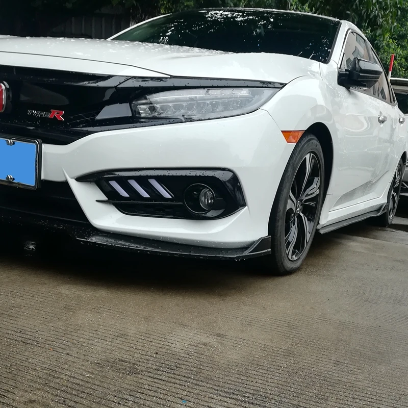 Передний бампер спойлер для Honda civic+ передний бампер украшение для губ Диффузор защитные бамперы обвес для HONDA CIVIC
