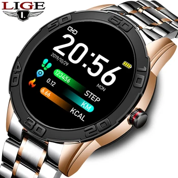 

LIGE 2020 New Fashion Business Smart Watch Men Top Luxury Brand SmartWatch Fitness Pedometer Chronograph Sport watch waterproof