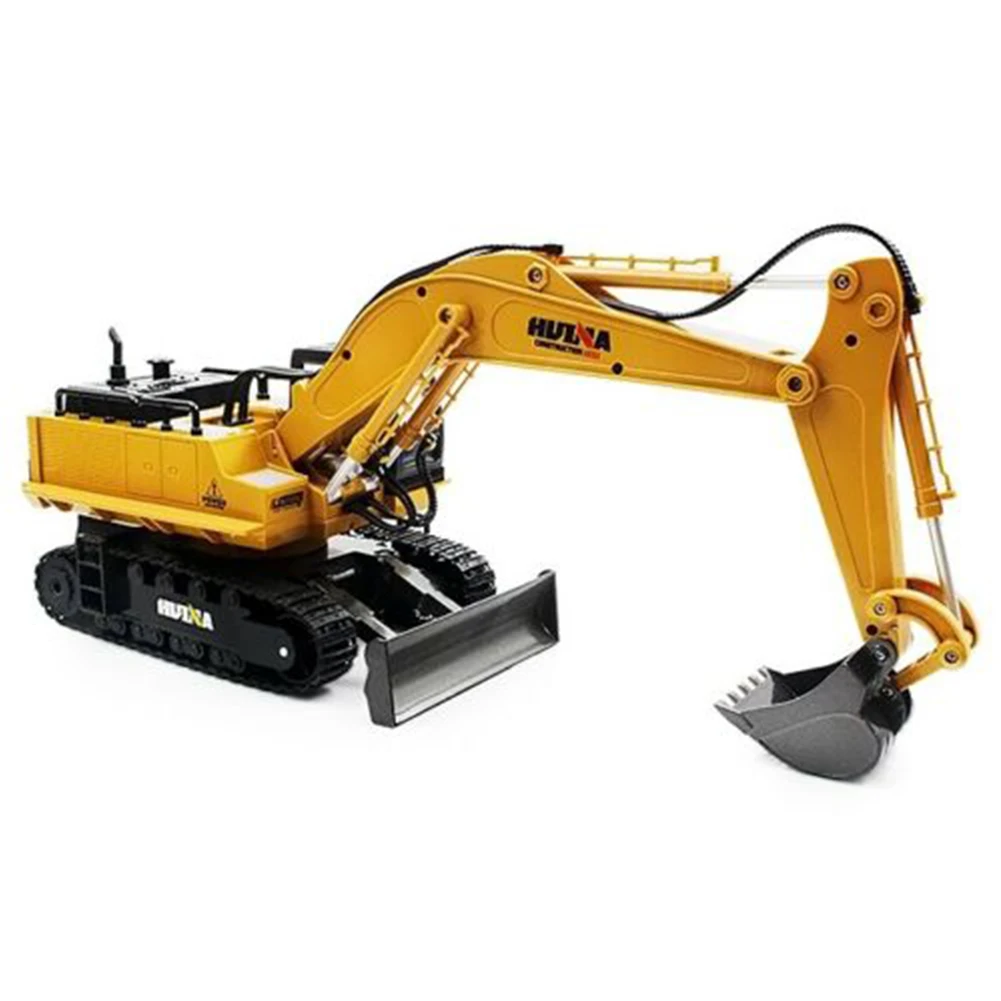 

HUINA 1510 Construction Toy Vehicle Electronic Excavator Model Battery Powered Remote Control Digging Kid Hydraulic Rotatable