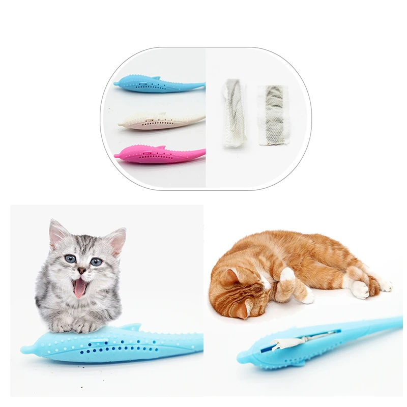 Pet Cat зубная щетка игрушечная Рыба Форма для кошачьего аромата силиконовая молярная палка Зубы игрушка для собак, очищающая зубы для кошек котенка
