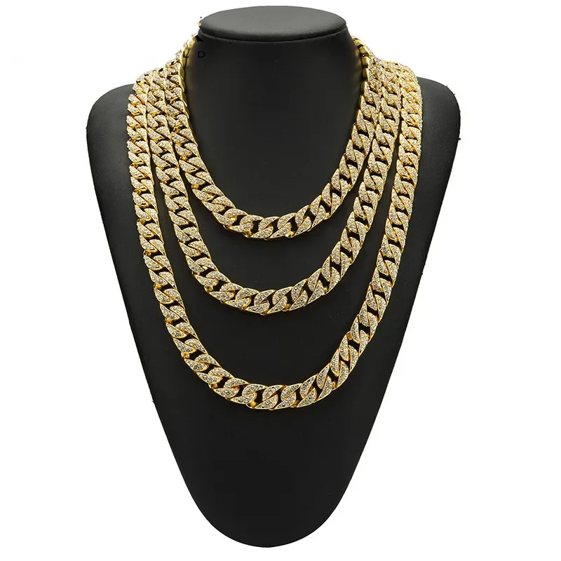 Hop Bling Necklace Men Chunky Jewelry 