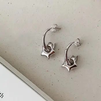 

Silvology 925 Sterling Silver Star Stud Earrings Creative Elegan Texture Earrings for Women 2019 Silver 925 Jewelry Girls Gift