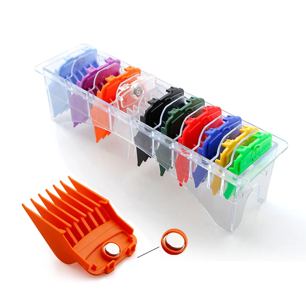 10 Pcs Colorful Hair Clipper Limit Comb Salon Hairdressing Replaceable Guide Comb Set Barber Accessories Hair Clipper Limit Comb