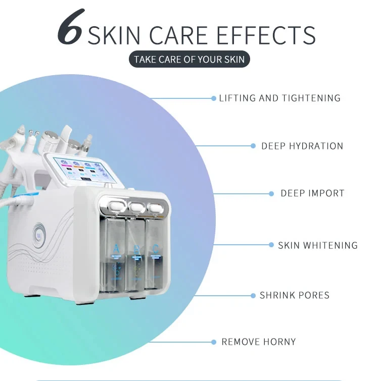 Pro 6 в 1 гидравлическая дермабразия Aqua Peel Clean Skin Care BIO светильник RF Вакуумная