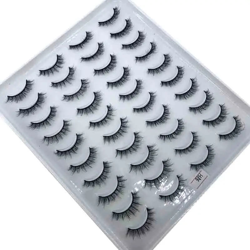 HBZGTLAD New 20 Pairs 3D Mink Hair False Eyelashes Natural/Thick Long Eye Lashes Wispy Makeup Beauty Extension Tools