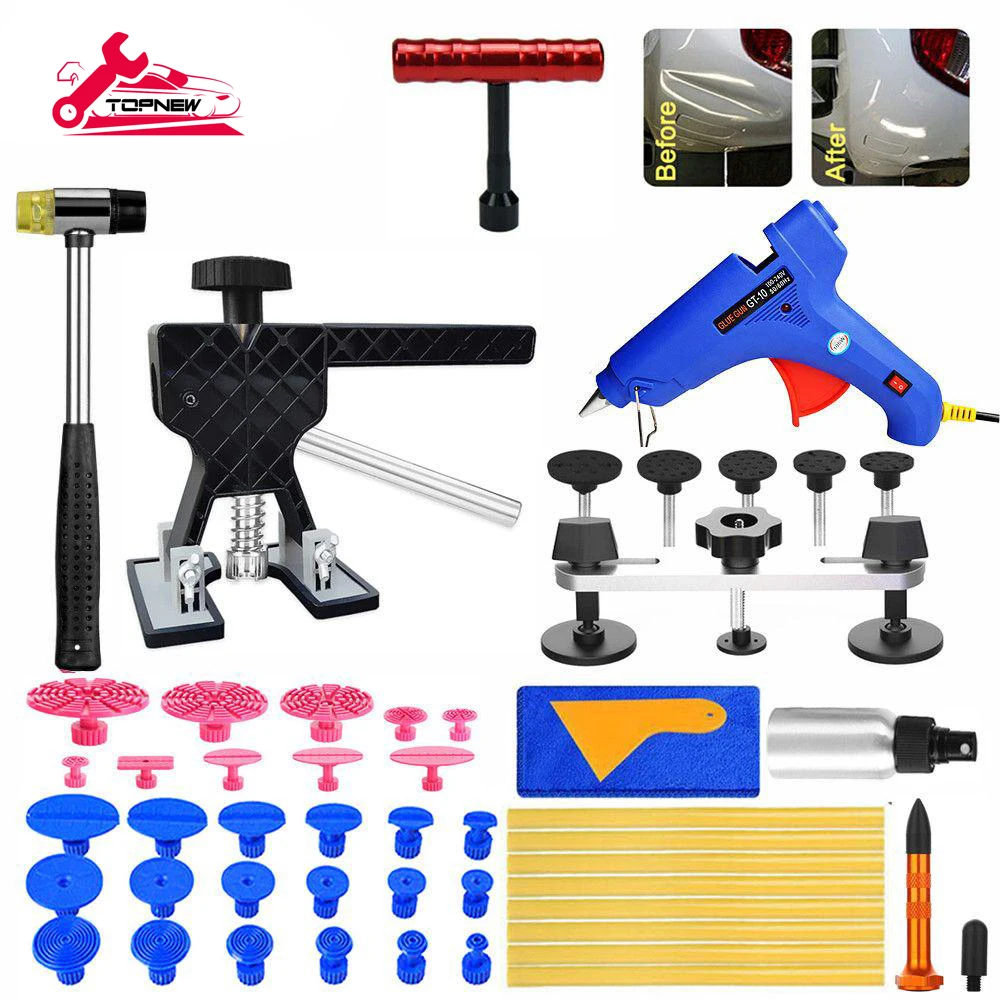 

Auto Dent Puller Kit - Dent Remover Tools Paintless Dent Repair Kit Dent Lifter Puller for Car Large & Small Ding Hail Dent Remo