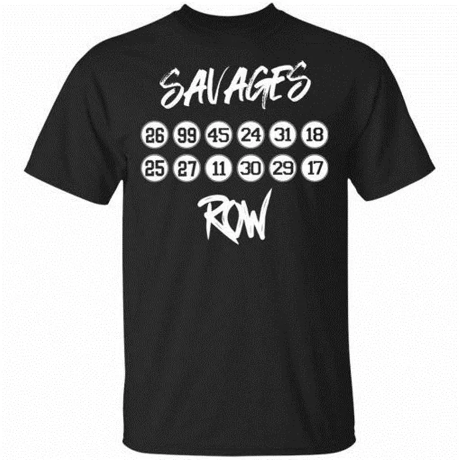 Ny Yankees Savages Row T Shirt Men Box Baseball Quote New Unisex Funny Tops Tee |
