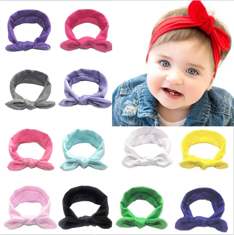 2019 Горячая Детская повязка на голову для маленьких девочек, эластичный цветок с бантом, аксессуары для волос, 1 шт