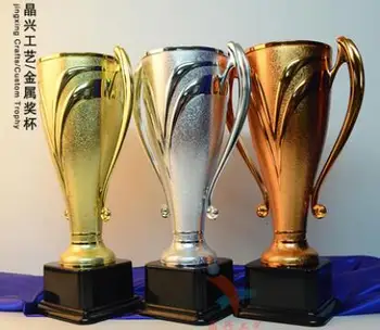 

Three - color metal trophy cup champion Asian second runner-up trophy plastic medium trophy Wholesale factory direct selling