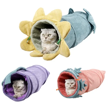 

Collapsible Short Plush Cat Tunnel Tube Pet Interactive Play Cat Toy