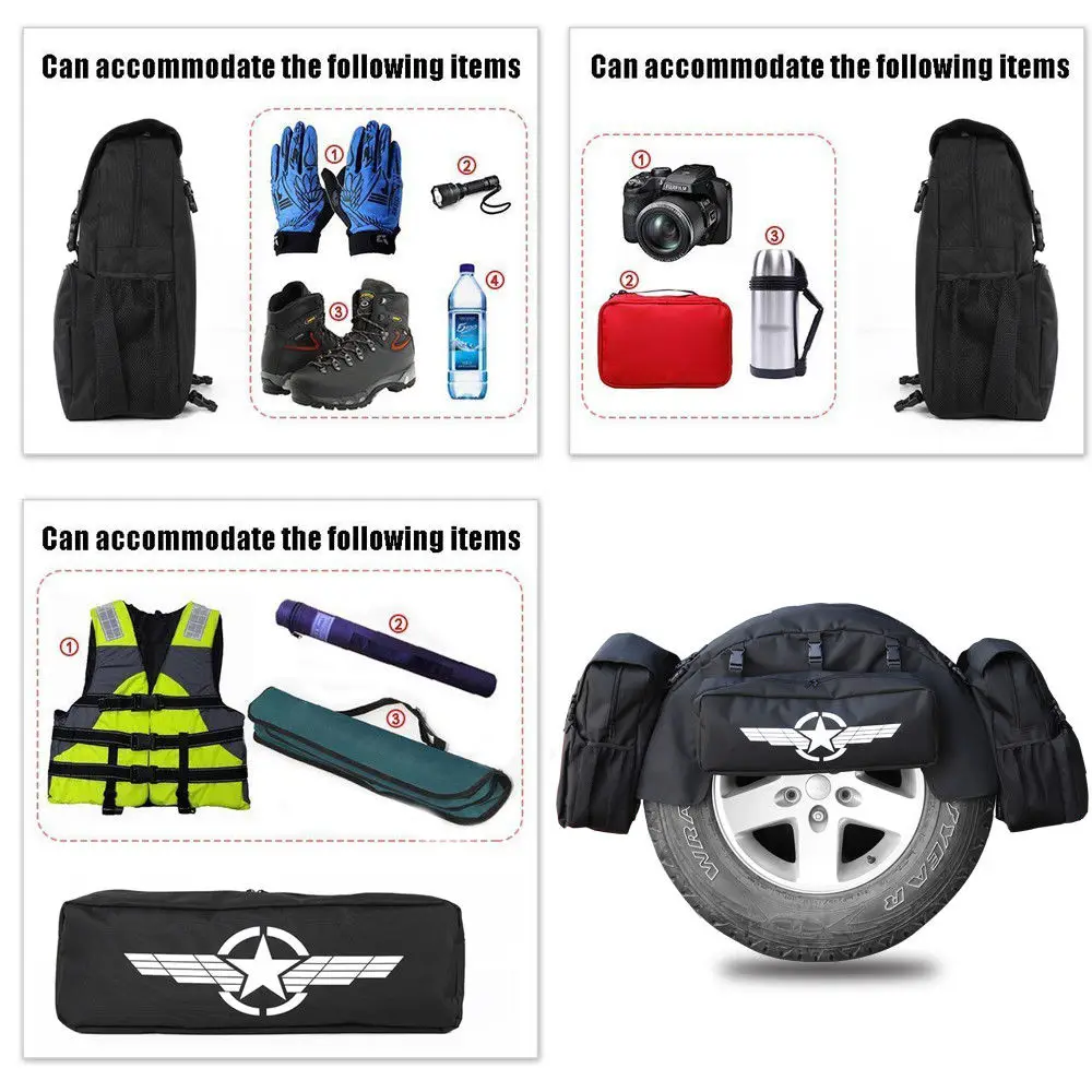 Для Jeep Wrangler JL запасные шины MultiStorage грузовая сумка органайзер складной держатель