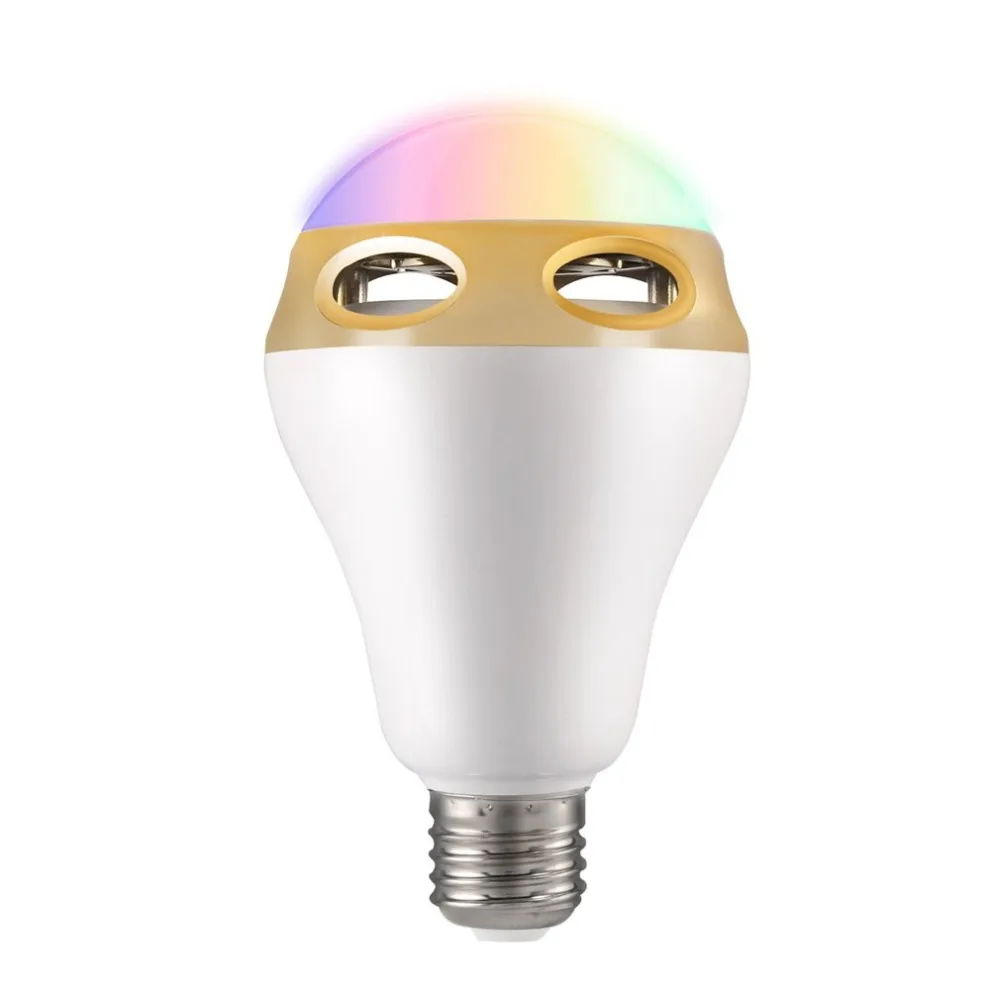 Светодиодная подсветка динамика E27 RGB лампа изменение цвета/музыкальный плеер освещение лампы со встроенным мини-аудиодинамик