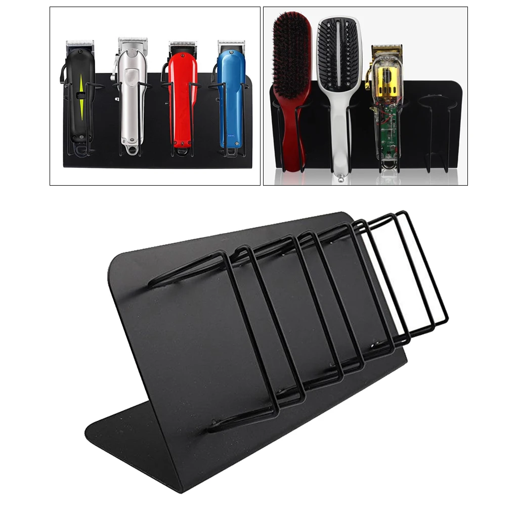 Hair Clipper Holder 4 Slots Barber Station Electric Hair Clipper Hairstylist Tools Storage Rack Salon Accessories