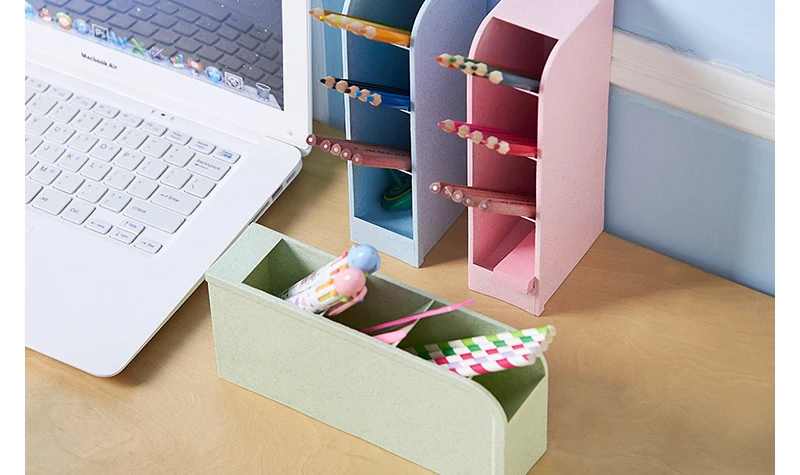 Newest Pencil Pen Case Storage Boxes Drawer Divider Makeup Brush Stand Toothbrush Organizer Table Desk Home Office Organization_14