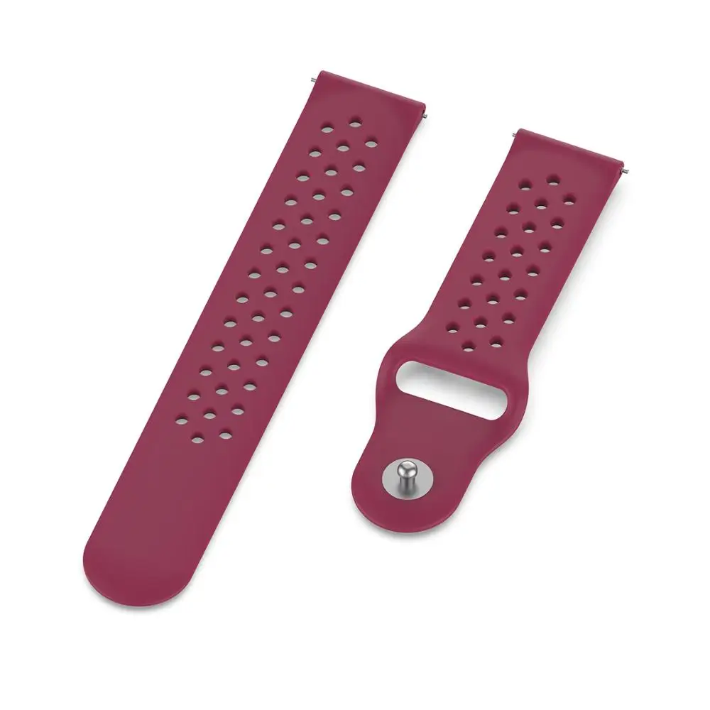 Wine red Силиконовый ремешок для Garmin vivoactive 3 тренера музыка/Vivomove HR ремешок на запястье для Forerunner 645 музыка/245/245 M ремешок для часов легко подходит - Цвет ремешка: Wine red