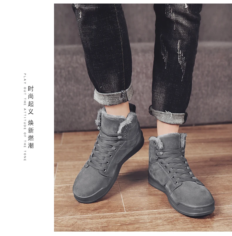 Brand Krasovki Men's Casual Shoes Fashion Man Sneakers Zapatillas Hombre Keep warm Boot Footwears Breathable Winter Shoes