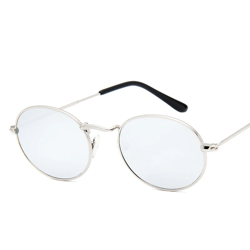 RBROVO, круглые ретро солнцезащитные очки для женщин, фирменный дизайн, очки для женщин/мужчин, Овальные Солнцезащитные очки для женщин, винтажные Oculos De Sol Feminino - Цвет линз: SilverSilver