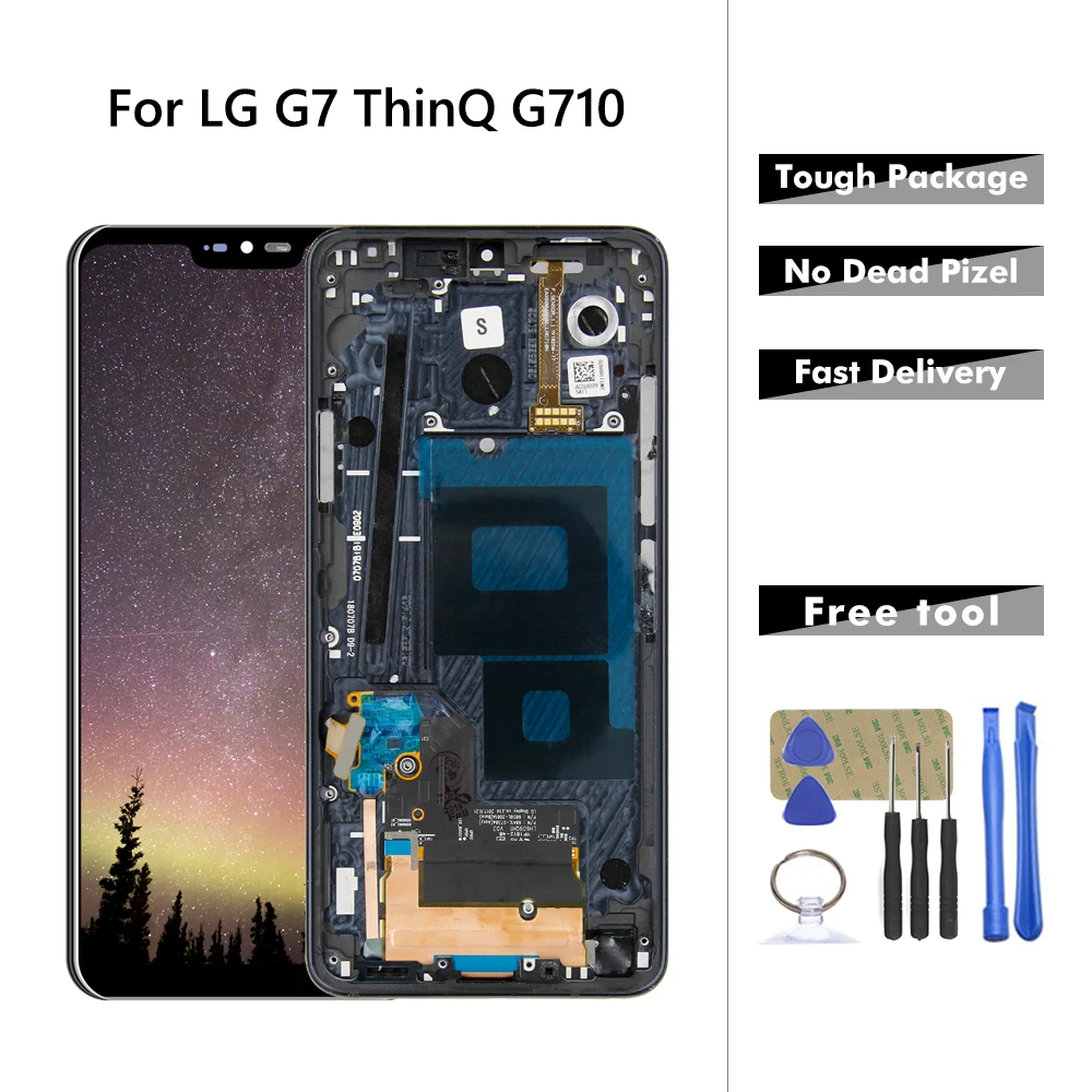 

Display For LG G7 LCD G710 G710EM G710PM G710VMP LCD Display Touch Screen Assembly Digitizer Frame For LG G7 ThinQ LCD Screen