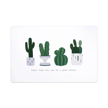 

Waterproof Oil Heat Resistant Placemat Rectangle Table Mat Drink Coaster Tableware Kitchen Accessories (Cactus#)