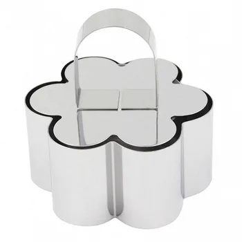 Mousse Cake Mold Stainless Steel Salad Dessert Cupcake Mould Flower Heart Shaped Mousse Ring Baking Tools 3 Mousse Cake Mold Stainless Steel Salad Dessert Cupcake Mould Flower Heart Shaped Mousse Ring Baking Tools