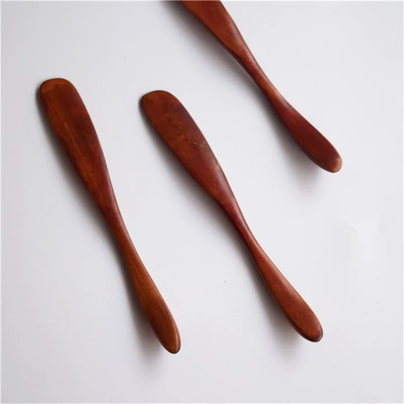 Wooden simple atmosphere thickened curved handle jam knife cake knife