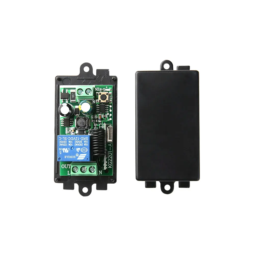  TX Wireless Remote Control Switch AC 220V Receiver Wall Panel Remote Transmitter Hall Bedroom Ceili - 4000262161339