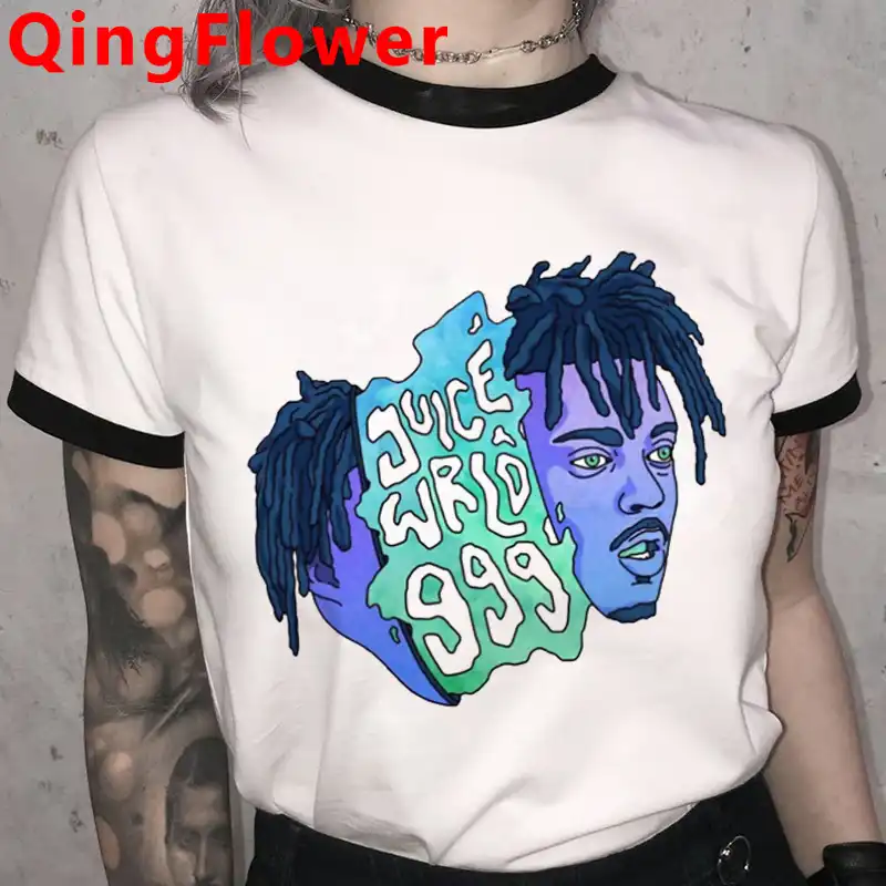 Ripラッパージュースwrld 90s Tシャツ男性夏クールアニメtシャツ美的おかしい漫画tシャツストリートヒップホップトップtシャツ女性 T Shirts Aliexpress