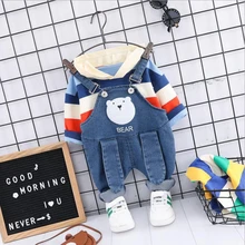 Детская одежда г. Новые шорты на лямках модные повседневные штаны джинсовые штаны для мальчиков+ хлопковая толстовка с капюшоном радужной расцветки