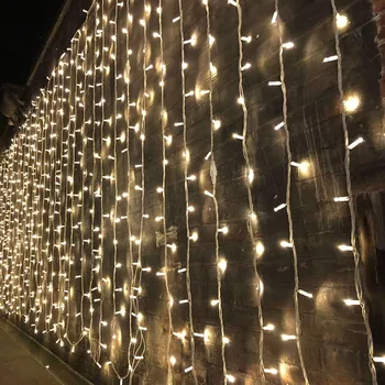 3/6/9M X 3M Led Gordijn Lichten Venster Garland Home Decoratie Fairy String Lights Voor wedding Birthday Party Kerst 220V Plug