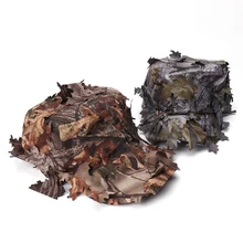 Camouflage Outdoor Tactical Military Cap with Bionic Leaf Army Camo Hunting Hat Sniper Hidden Jungle 3D Leaves Hunting Hats