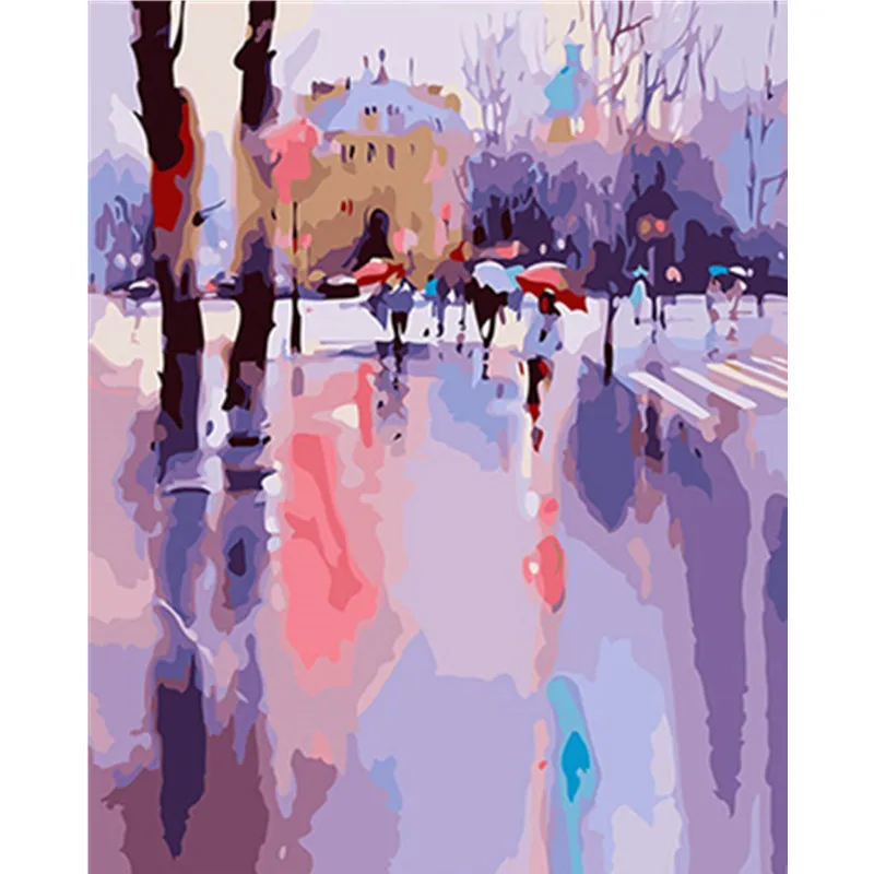 Painting By Numbers DIY DropshippingBig size Abstract painting for a walk Figure Acrylic House Decoration Art picture Gift | Дом и сад