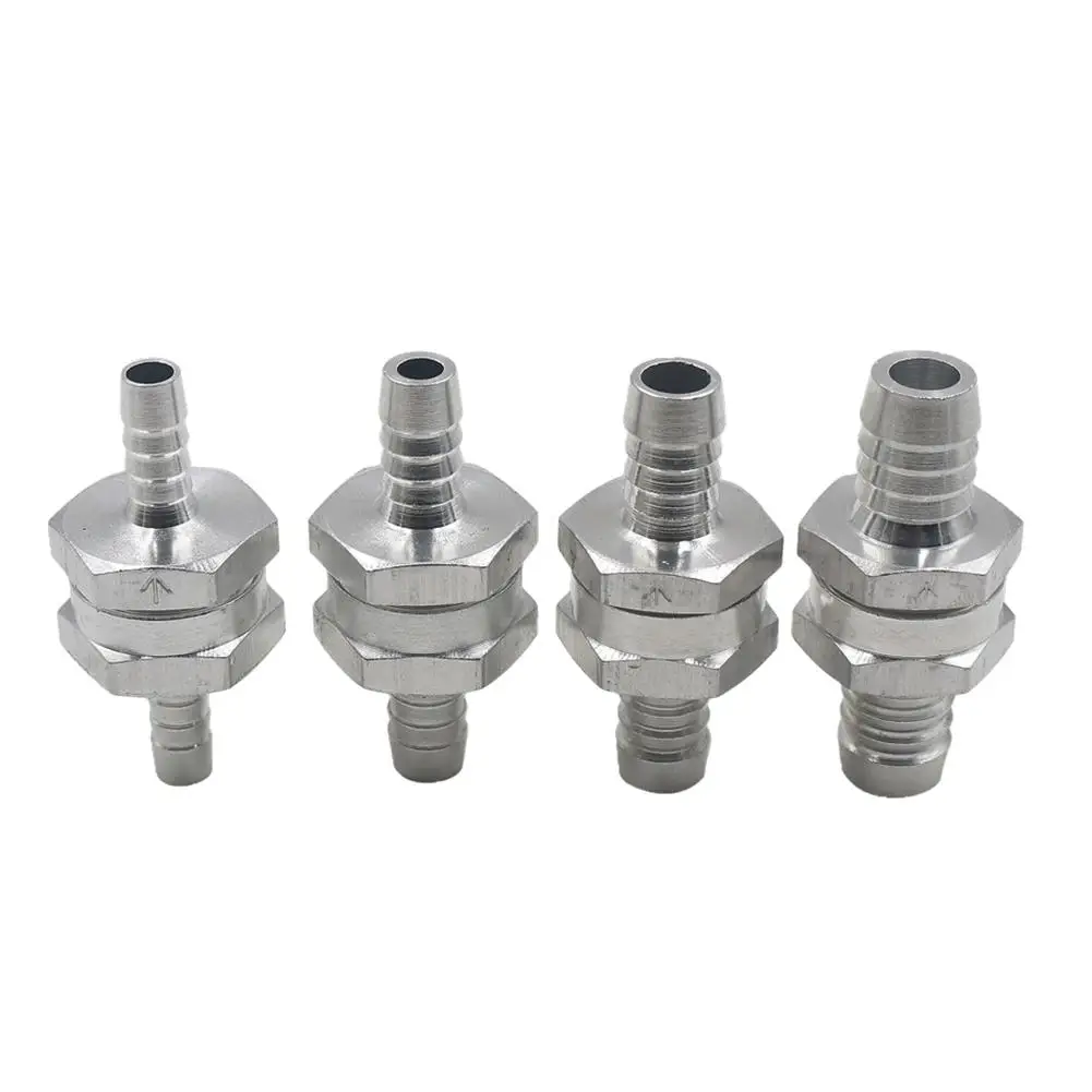 Check Valve Car 6/8/10/12mm Aluminium One Way Non Return Fuel Petrol Diesel Oil Gas Fit Carburettor Hose Pipe Connector engine purge control valve turbo blow off valve hydraulic control valve auto ac can tap valve load sensing valve brake compensator heater control valve