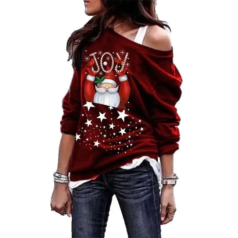 cold shoulder xmas tops
